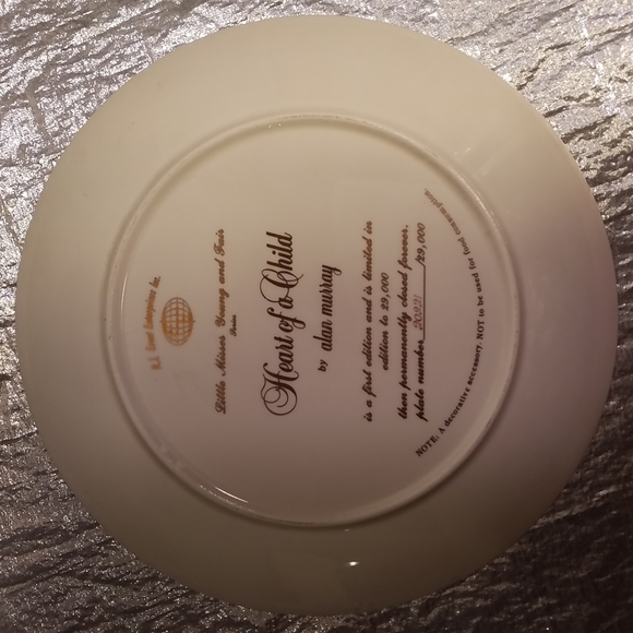 Heart Of A Child Decorative Plate by Alan Murray Little Misses Young and… - Picture 3 of 3